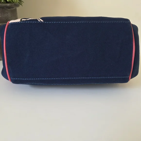 Coach Bonnie Cashin Inspired Mini Canvas Shoulder Bag Pink/Navy Y2K - Picture 9 of 14